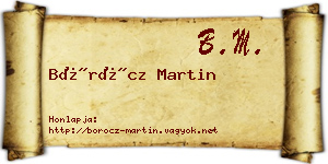 Böröcz Martin névjegykártya